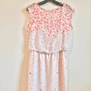 Armani Collezioni 100% Silk Dress Women’s Size 10 Pink Floral Sleeveless Layered